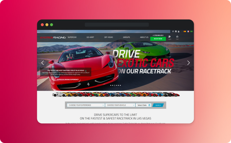 exotics racing main page