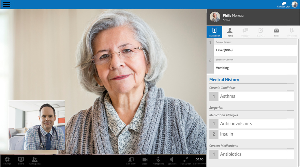 video conference with doctor