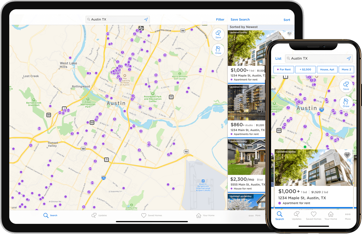 Zillow mobile app image